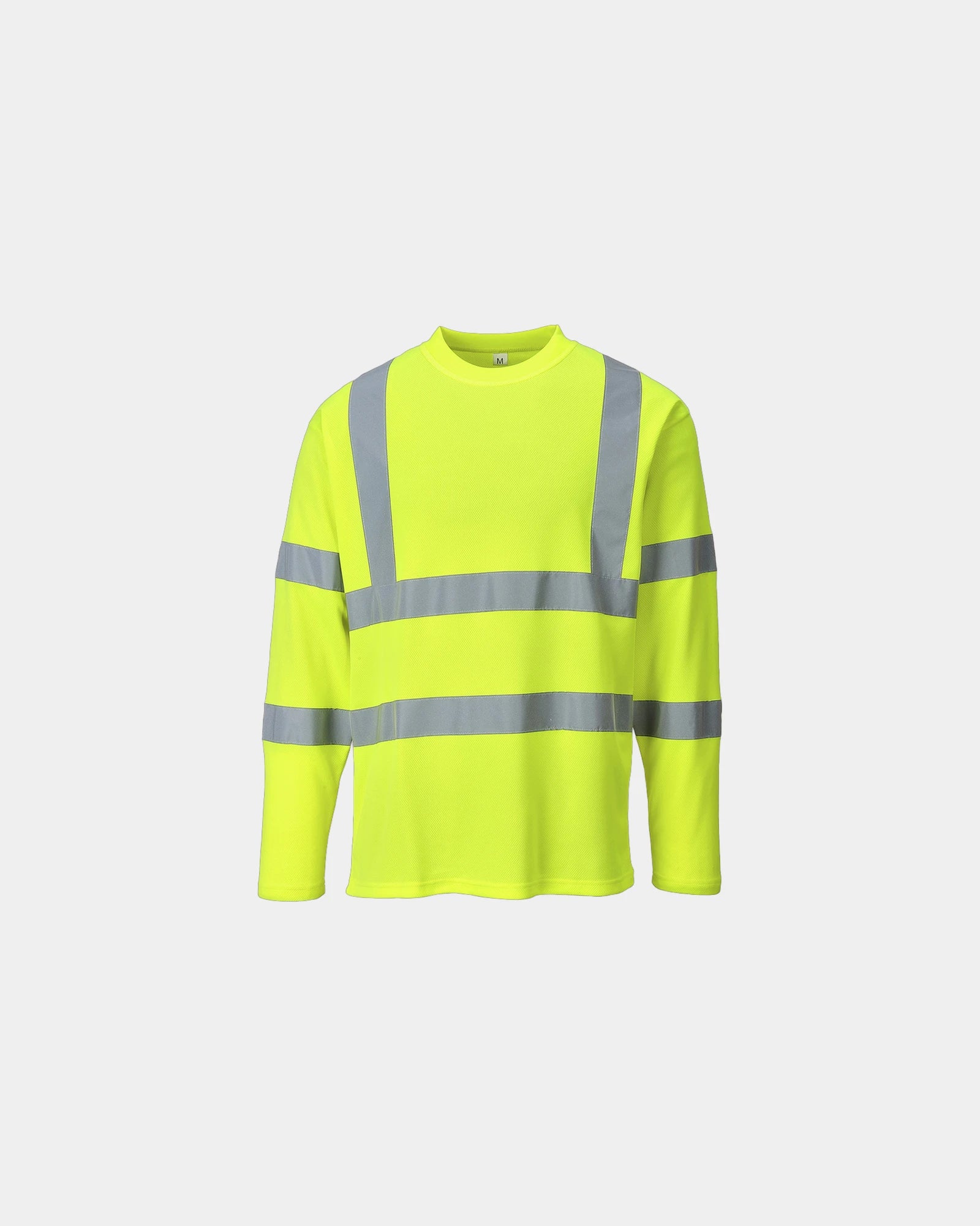 T-shirt hi-vis lange mouwen 175 g/m² om te personaliseren - Geel